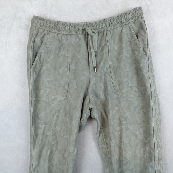 Athleta Farallon Jogger Pants Printed Womens Size 12 Green Pull On - Picture 2 of 9